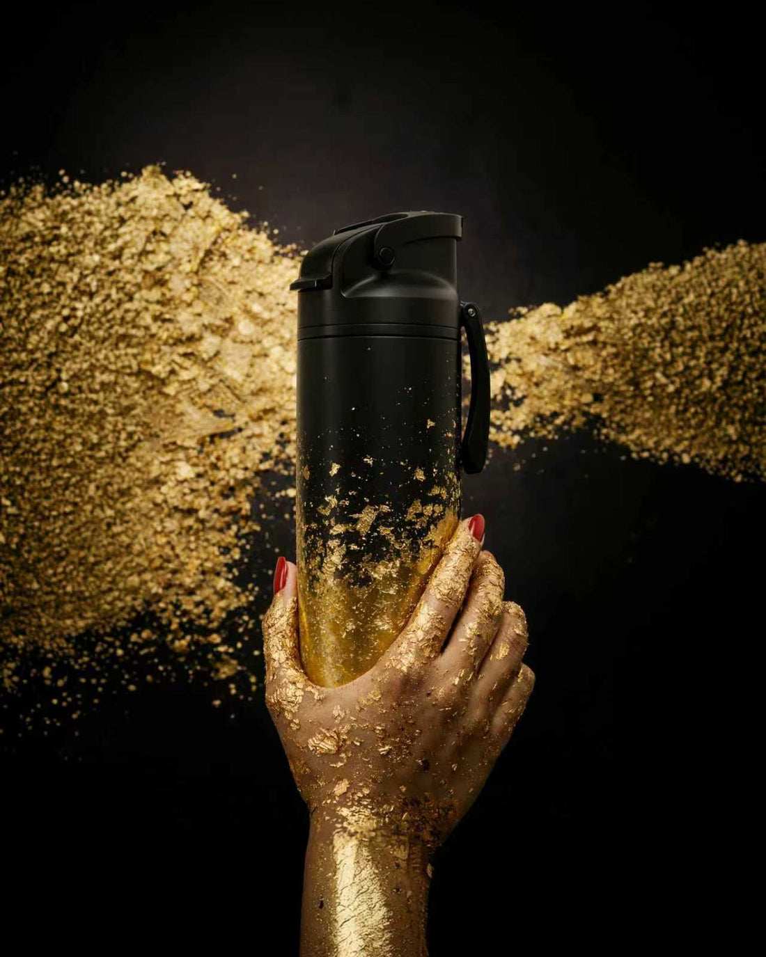 Gilded Night: The Water Bottle That Means Business